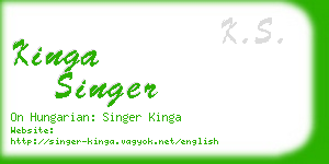 kinga singer business card